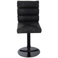 BARHOCKER Webstoff Anthrazit Eisen Stoffauswahl, Sitzfläche 360° drehbar  - Anthrazit/Schwarz, Design, Textil/Metall (42/90-117/58,5cm) - Novel