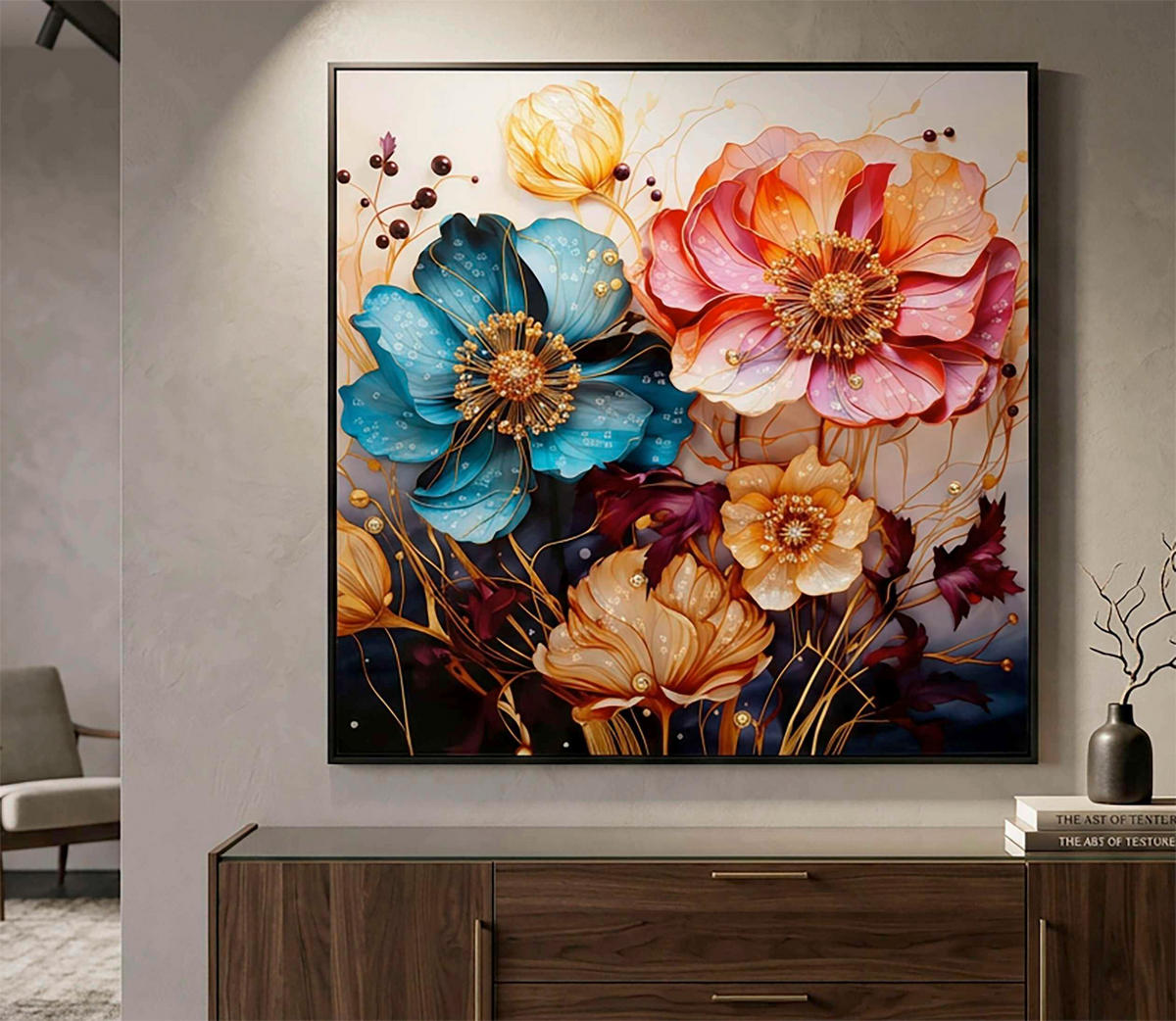 LEINWANDBILD Blumen  - Basics, Holz/Textil (82/82/4cm)