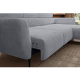 ECKSOFA  in Cord Dunkelgrau  277/174 cm  - Dunkelgrau/Schwarz, KONVENTIONELL, Textil/Metall (277/174cm) - Carryhome