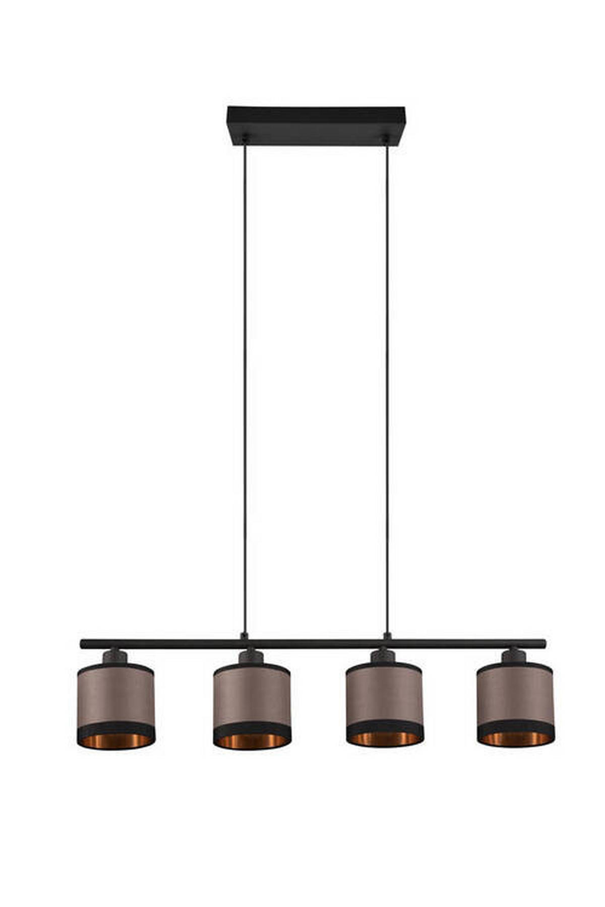 PENDELLEUCHTE Davos 75/12/150 cm   - Taupe/Goldfarben, Design, Textil/Metall (75/12/150cm)