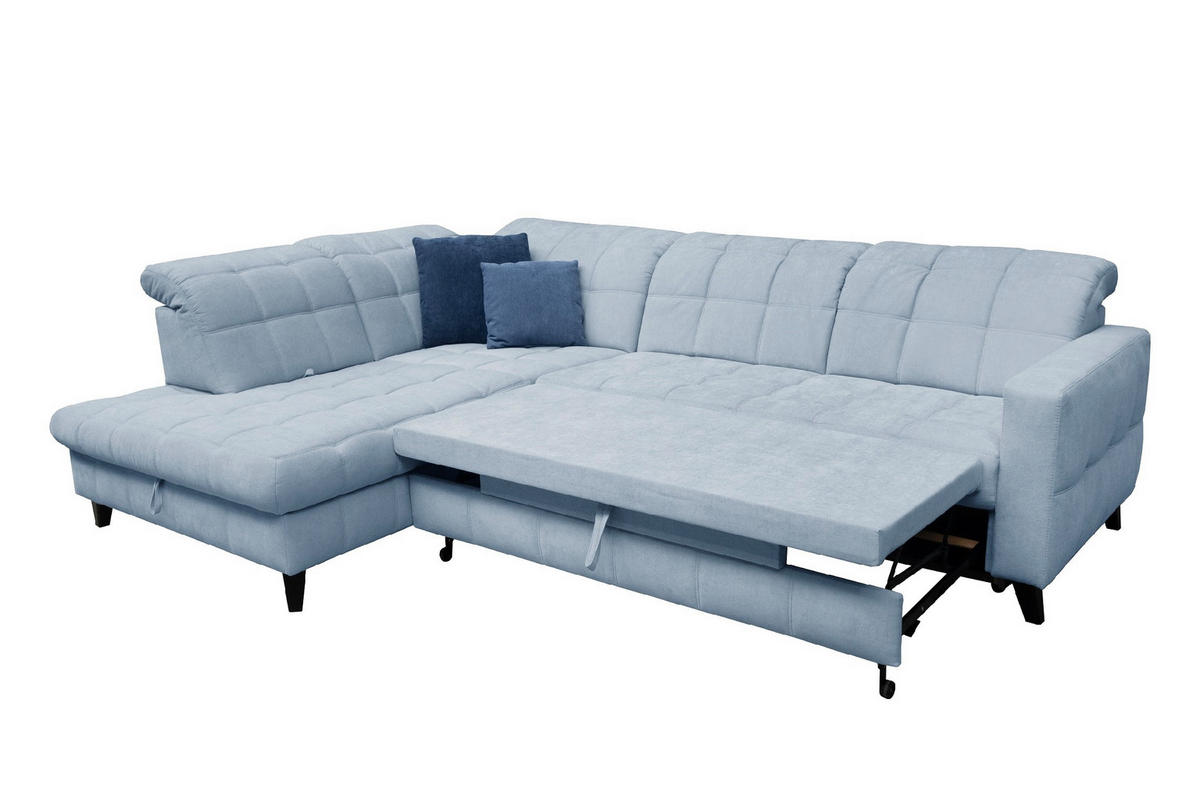 SAROKKANAPÉ textil kék  - fekete/kék, Design, textil/fa (216/297cm) - Xora