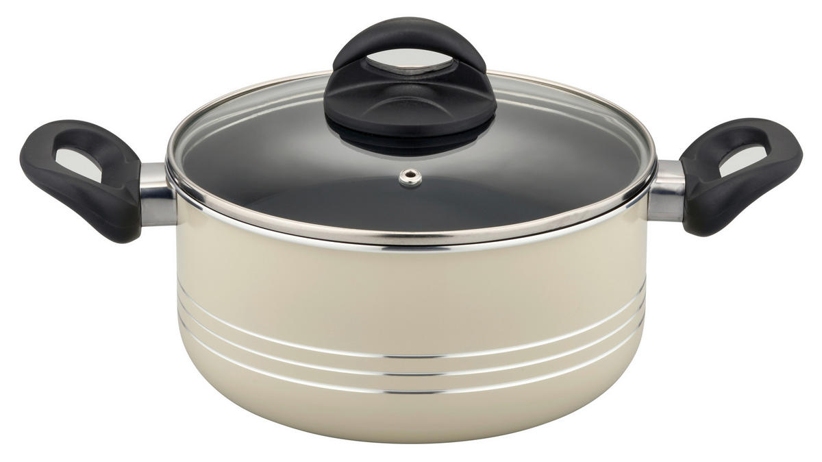 KOCHTOPFSET MILANO BEIGE 15-teilig  - Beige, Basics, Metall - GSW