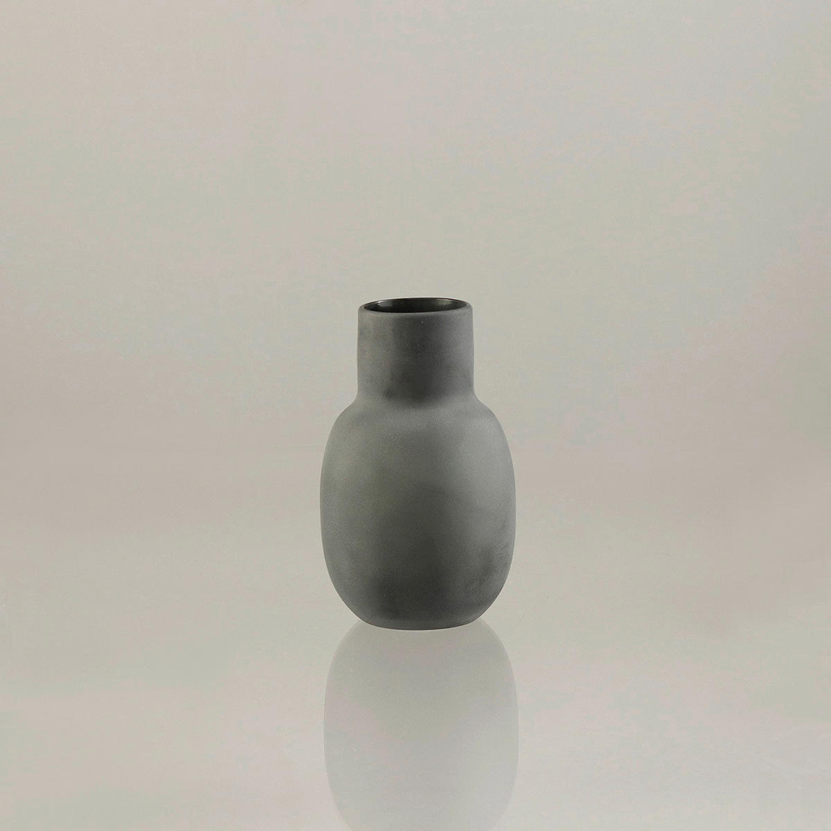 VASE  - Grau, Trend, Glas (34cm)