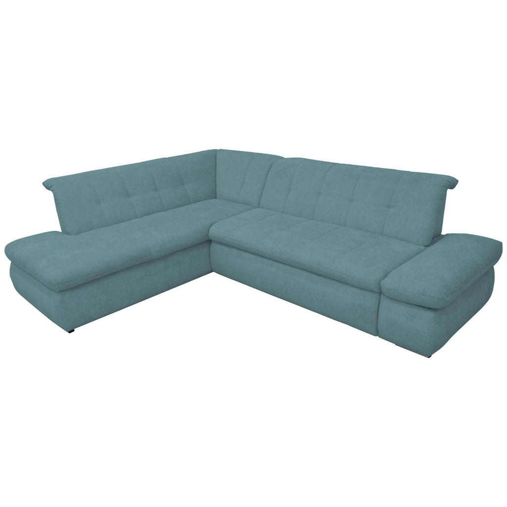 Thumbnail - Mid.you Ecksofa, Petrol, Textil, Uni, 3-Sitzer, L-Form, 273x216 cm, Made in Europe, FSC Mix, Rücken echt, Wohnzimmer, So...