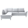 ECKSOFA in Echtleder Weiss  - Chromfarben/Weiss, Design, Leder/Metall (200/271cm) - Pure Home Lifestyle