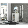 GARDEROBE 3-teilig  in 127/187/22 cm  - Grau, Design, Glas/Holzwerkstoff (127/187/22cm) - Xora