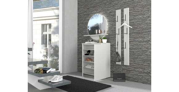 GARDEROBE 3-teilig  in 127/187/22 cm  - Grau, Design, Glas/Holzwerkstoff (127/187/22cm) - Xora