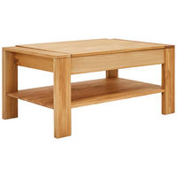 COUCHTISCH Eiche massiv 100/65/48-71 cm rechteckig Eichefarben  - Eichefarben, KONVENTIONELL, Holz (100/65/48-71cm) - Linea Natura
