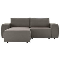 ECKSOFA in Webstoff Grau  160/242 cm  - Schwarz/Grau, Design, Kunststoff/Textil (160/242cm) - LOOKS by W.Joop