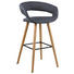 BARHOCKER in Textil Dunkelgrau - Eichefarben/Dunkelgrau, Design, Holz/Textil (55/98/46,5cm) - Carryhome BARHOCKER in Textil Dunkelgrau - Eichefarben/Dunkelgrau, Design, Holz/Textil (55/98/46,5cm) - Carryhome