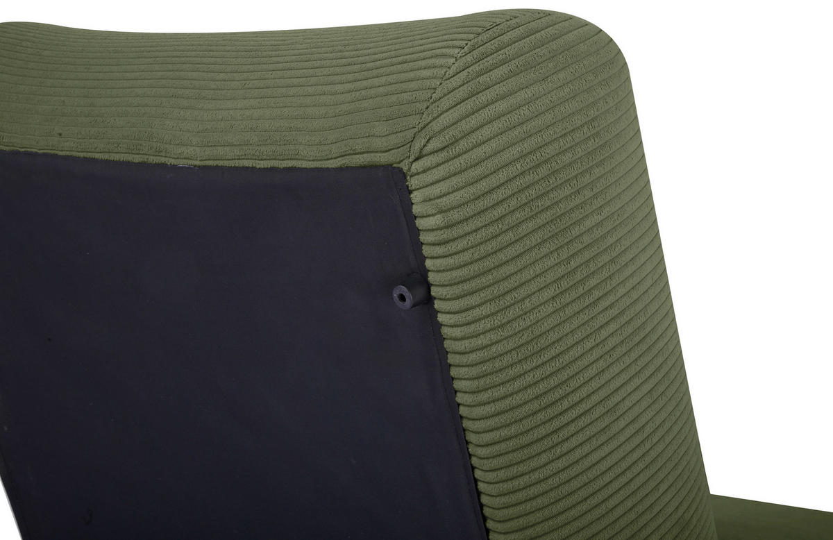 SCHLAFSESSEL in Cord Olivgrün  - vert olive, Design, textile (81/88/160cm) - Livetastic