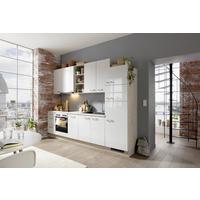 KÜCHENLEERBLOCK 300 cm   Eichefarben, Hellgrau  - Eichefarben/Hellgrau, Basics, Holzwerkstoff/Metall (300cm) - Impuls