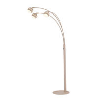 LED-STEHLEUCHTE Biarritz 78/170/79 cm  - Sandfarben/Schwarzchrom, Design, Kunststoff/Metall (78/170/79cm)