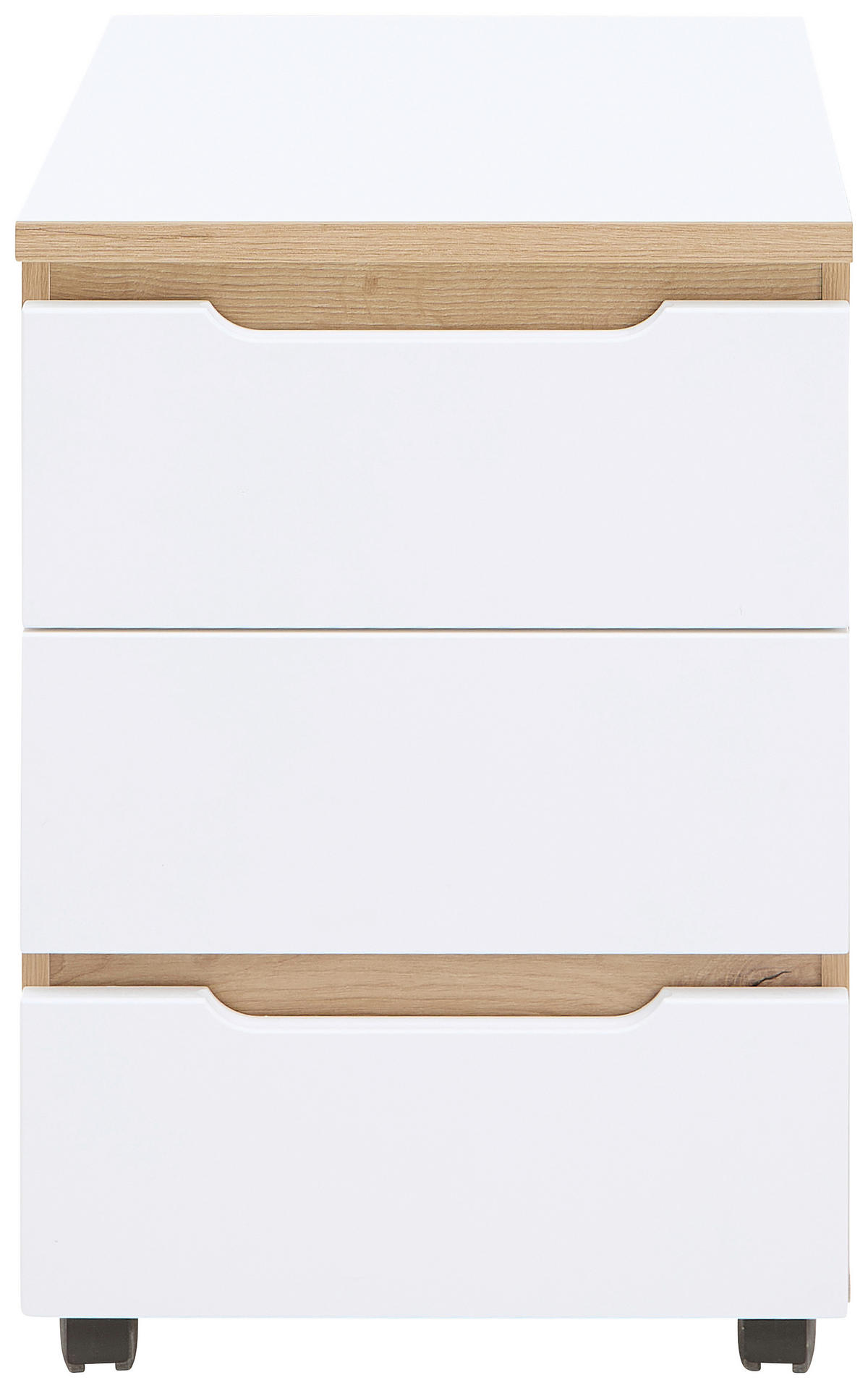 ROLLCONTAINER 45/66/55 cm  - Weiss/Eiche Artisan, Konventionell, Holzwerkstoff (45/66/55cm) - MID.YOU