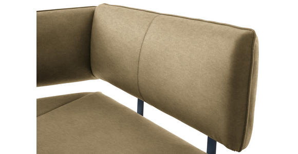 ECKBANK 180/140 cm in Schwarz, Olivgrün - Schwarz/Olivgrün, MODERN, Textil/Metall (180/140cm) - Cantus