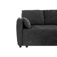 SCHLAFSOFA  in Chenille Schwarz  - Schwarz, KONVENTIONELL, Kunststoff/Textil (161/90/108cm) - Carryhome