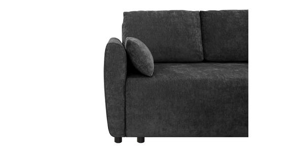 SCHLAFSOFA  in Chenille Schwarz  - Schwarz, KONVENTIONELL, Kunststoff/Textil (161/90/108cm) - Carryhome