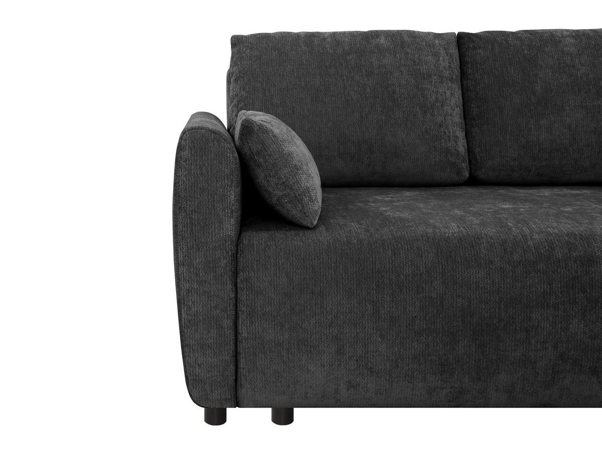 SCHLAFSOFA  in Chenille Schwarz  - Schwarz, KONVENTIONELL, Kunststoff/Textil (161/90/108cm) - Carryhome
