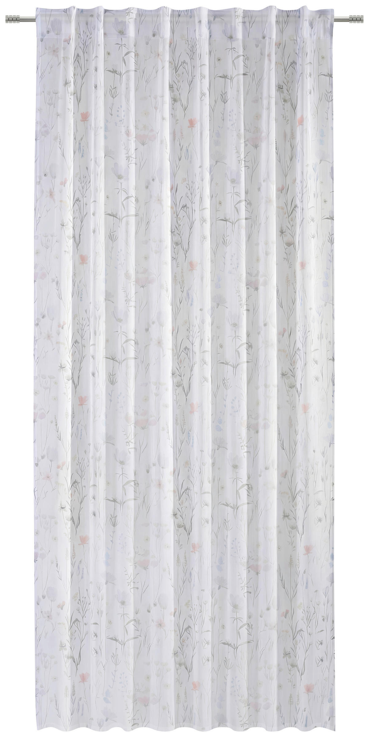 HOTOVÝ ZÁVĚS, průhledné, 135/245 cm - vícebarevná, Natur, textil (135/245cm) - Esposa