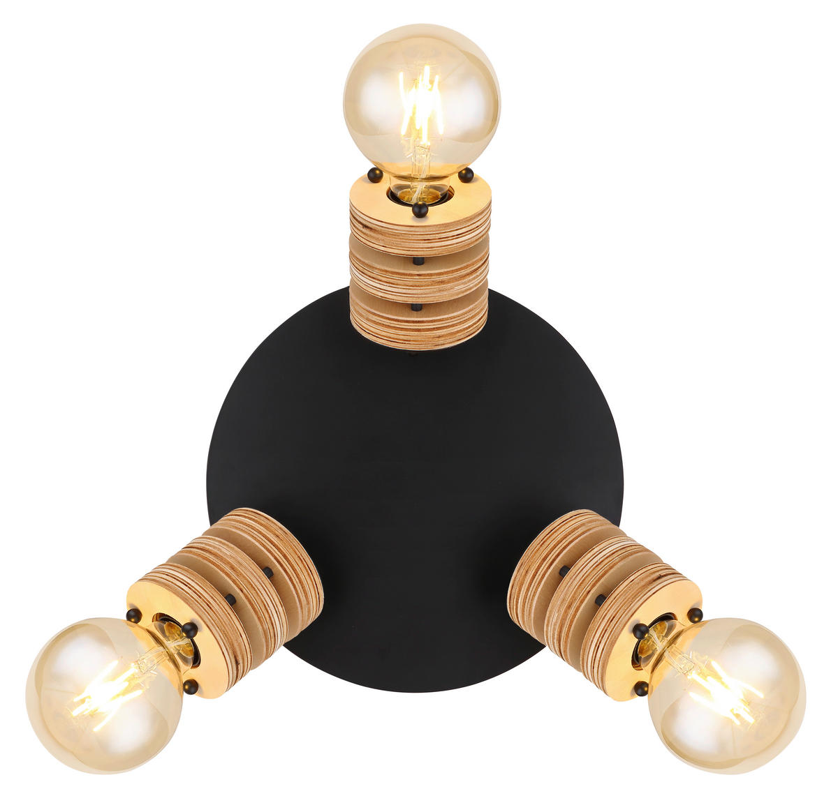 STRAHLER - Schwarz/Braun, Design, Holzwerkstoff/Metall (28/17,5cm) - Globo