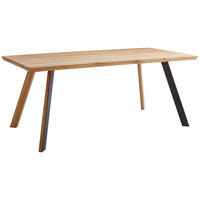 JÍDELNÍ STŮL, divoký dub, barvy dubu, 180/90/75 cm - barvy dubu/černá, Design, kov/dřevo (180/90/75cm) - Linea Natura
