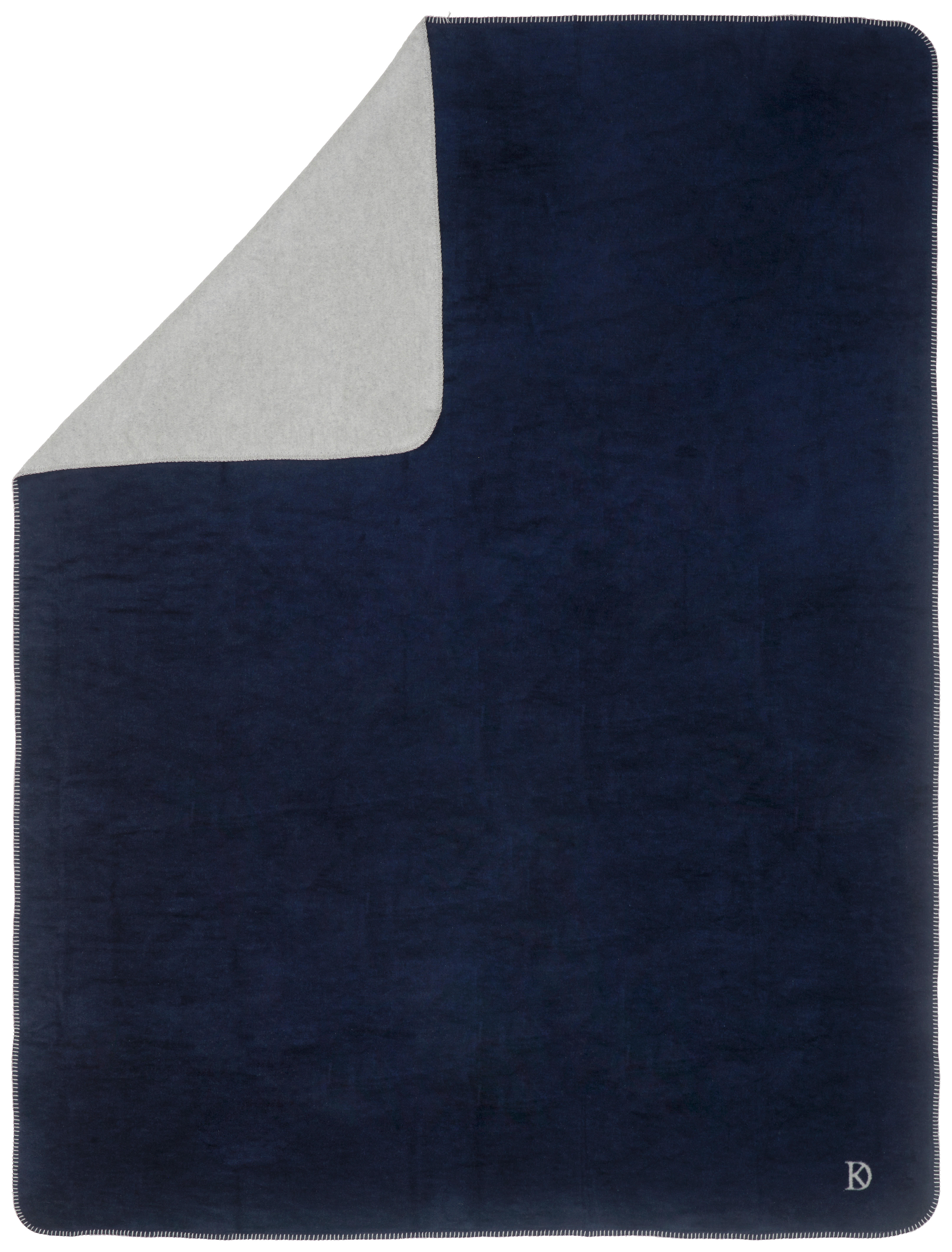 WOHNDECKE FRAME 150/200 cm  - Silberfarben/Dunkelblau, Design, Textil (150/200cm) - Dieter Knoll