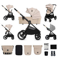 KINDERWAGENSET Nea 2 Bizuu  - Schwarz Hochglanz/Beigebraun, Basics, Kunststoff/Textil (81/60/112cm) - Kinderkraft