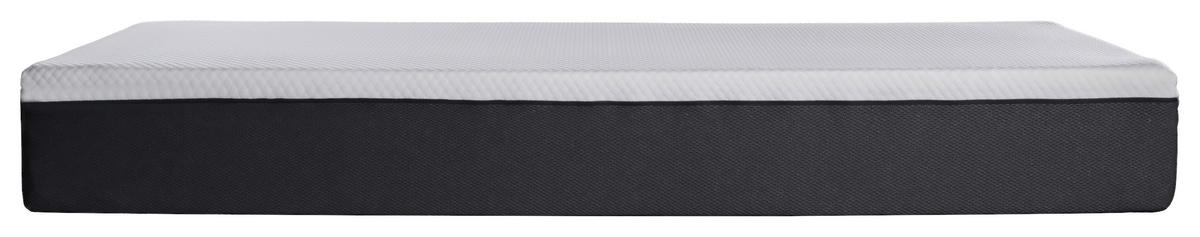 TASCHENFEDERKERNMATRATZE 200/200 cm, Höhe ca.: 25 cm, H3 = fest,  - Schwarz/Weiß, Basics, Textil (200/200cm) - Chameo