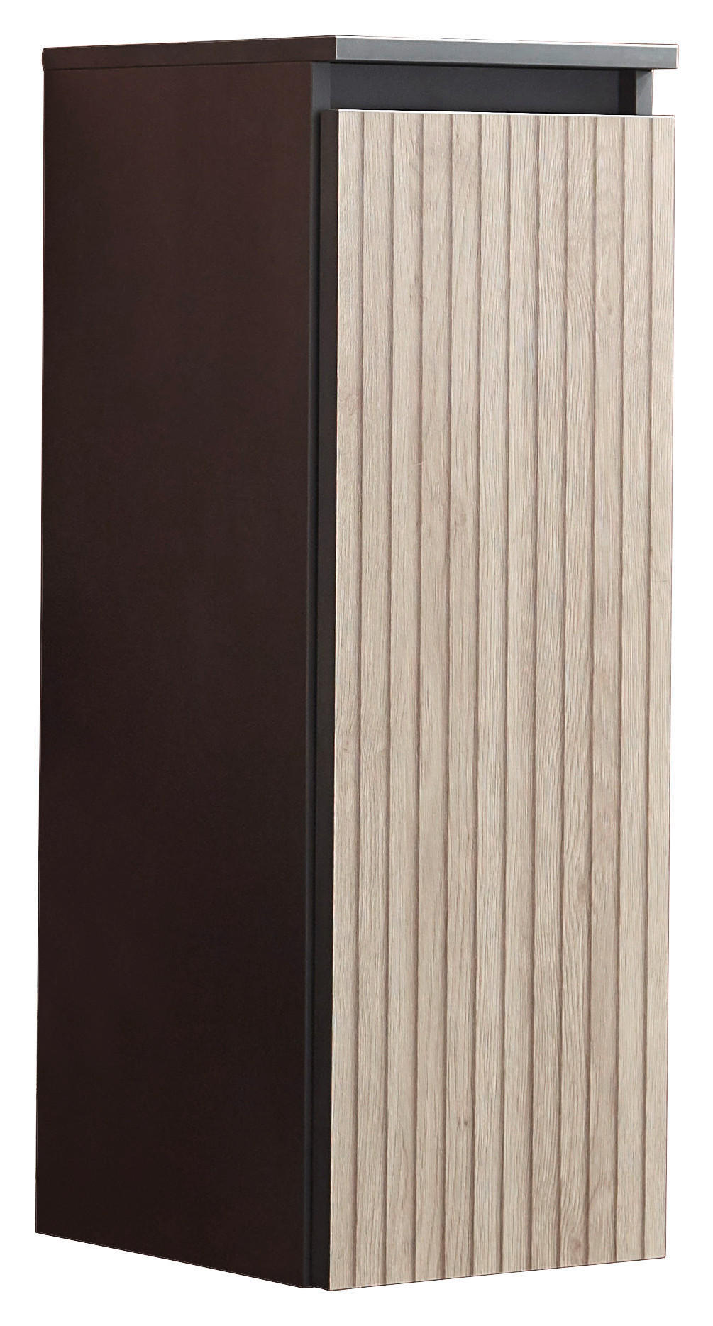 Novel Midischrank Nv.075 Eiche, Dunkelgrau, 30.2x84.6x30 cm