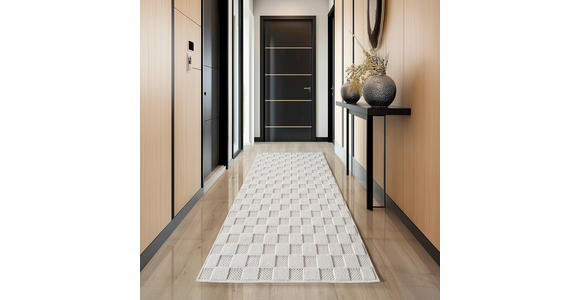 FLACHWEBETEPPICH 80/250 cm HELIX Creme  - Creme, Basics, Kunststoff/Textil (80/250cm) - Novel