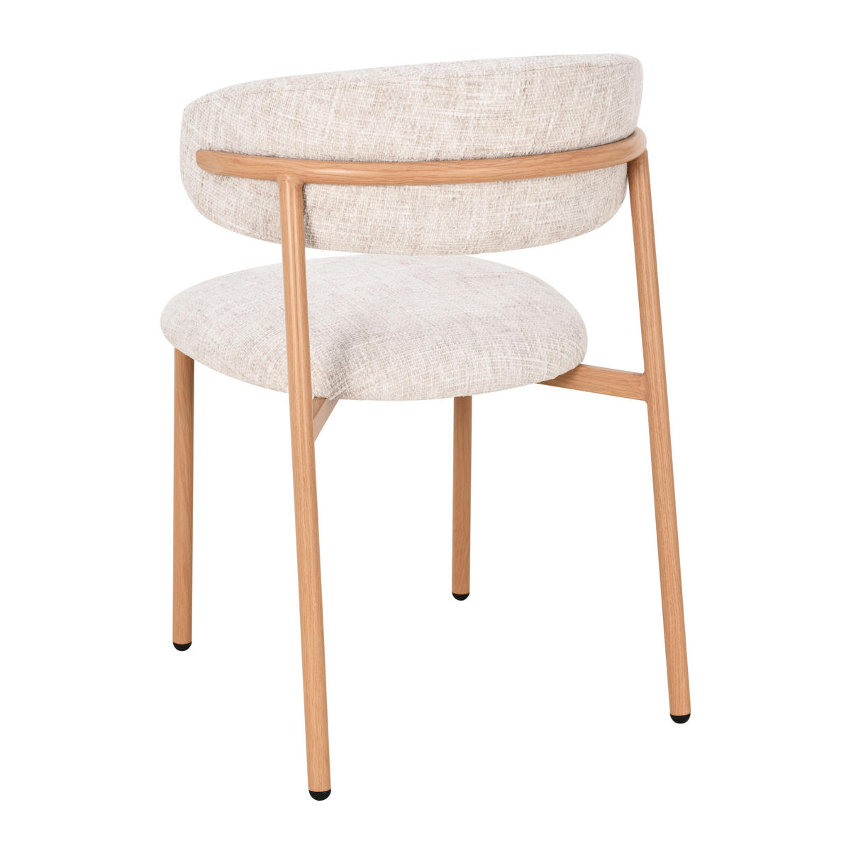 STUHL   Leinenoptik  Beige  - Eichefarben/Beige, Basics, Holz/Textil (55/80/57cm) - Livetastic
