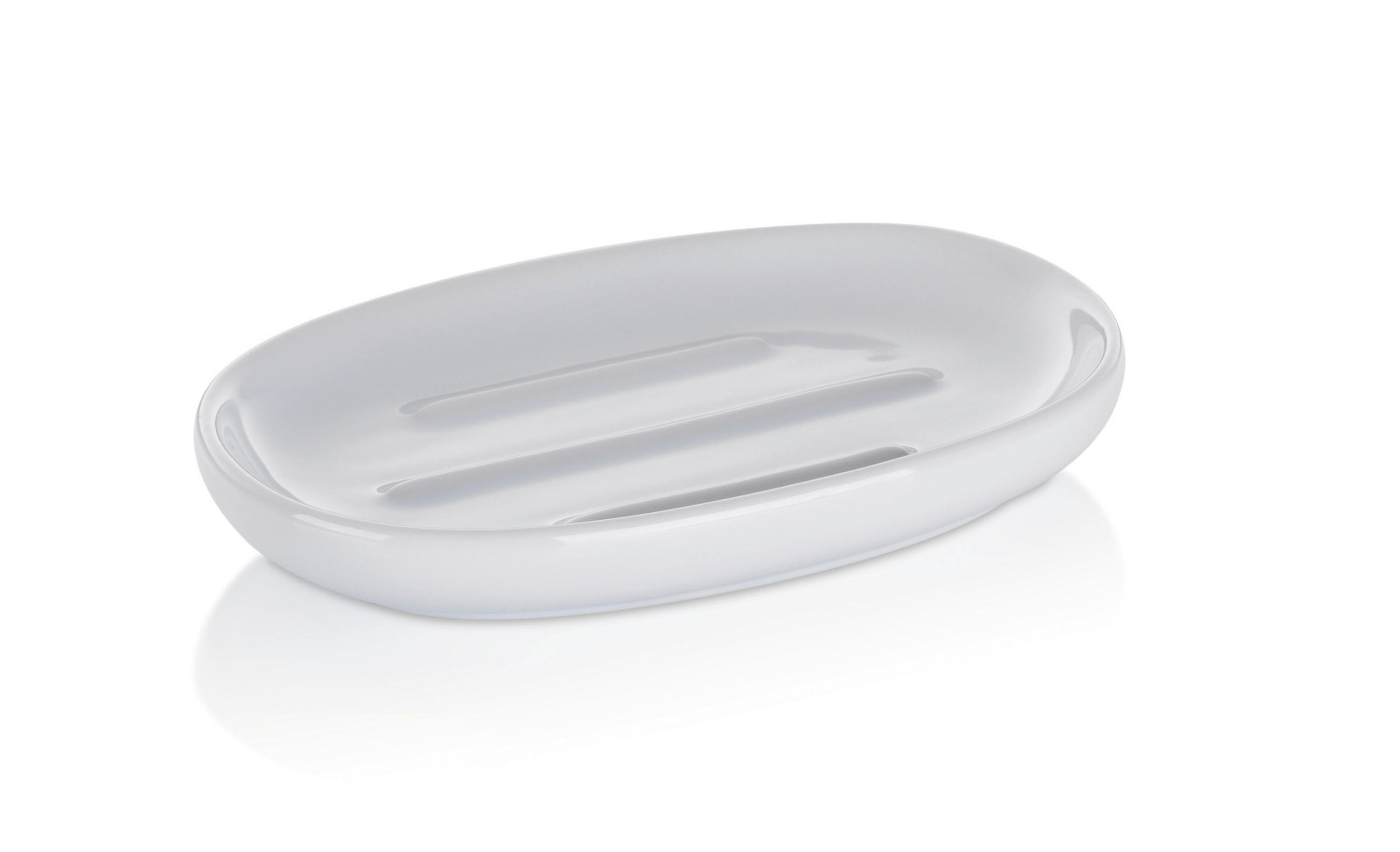 SEIFENSCHALE Keramik  - Weiß, Basics, Keramik (13,5/2/8,5cm) - Kela