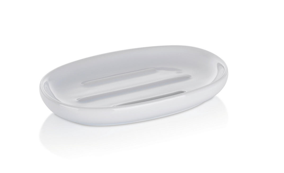 SEIFENSCHALE Keramik  - Weiß, Basics, Keramik (13,5/2/8,5cm) - Kela