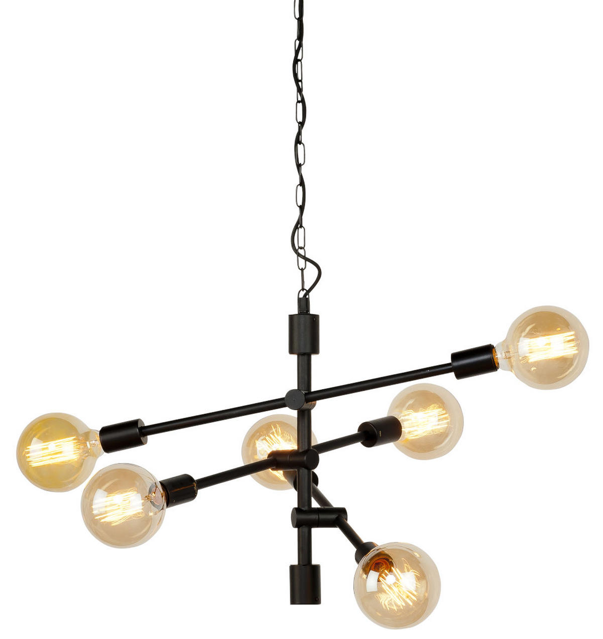 HÄNGELEUCHTE Nashville 76/248 cm   - Schwarz, Design, Metall (76/248cm) - It's about Romi
