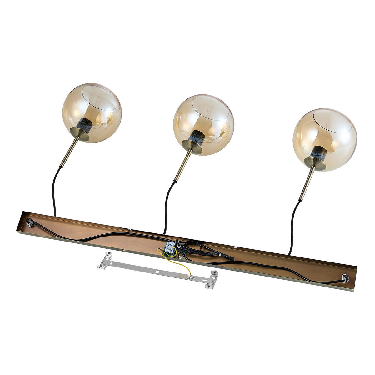HÄNGELEUCHTE Leonie 110/20/150 cm   - Bernsteinfarben, Basics, Glas/Metall (110/20/150cm) - Novel