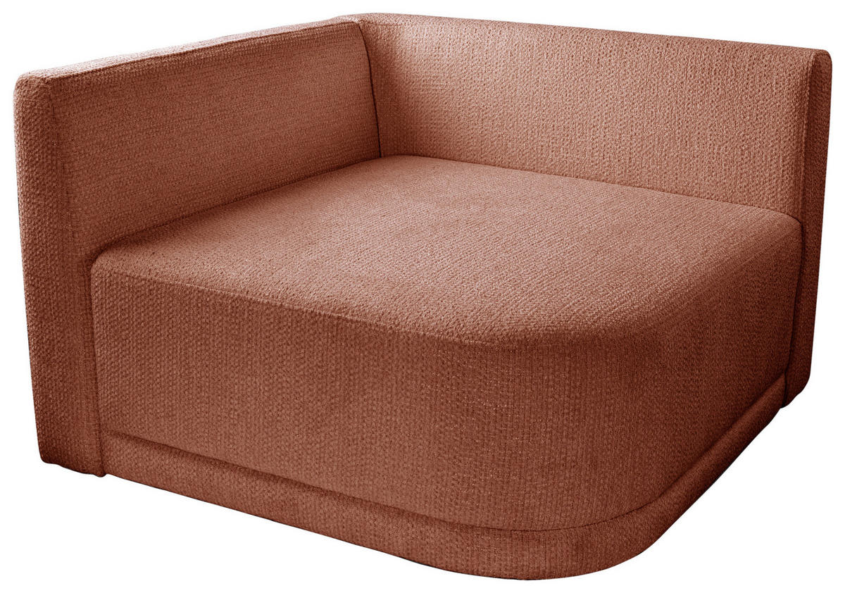SOFA ZURI in Struktur Rostfarben  - Rostfarben/Creme, Trend, Kunststoff/Textil (110/75/115cm) - Livetastic