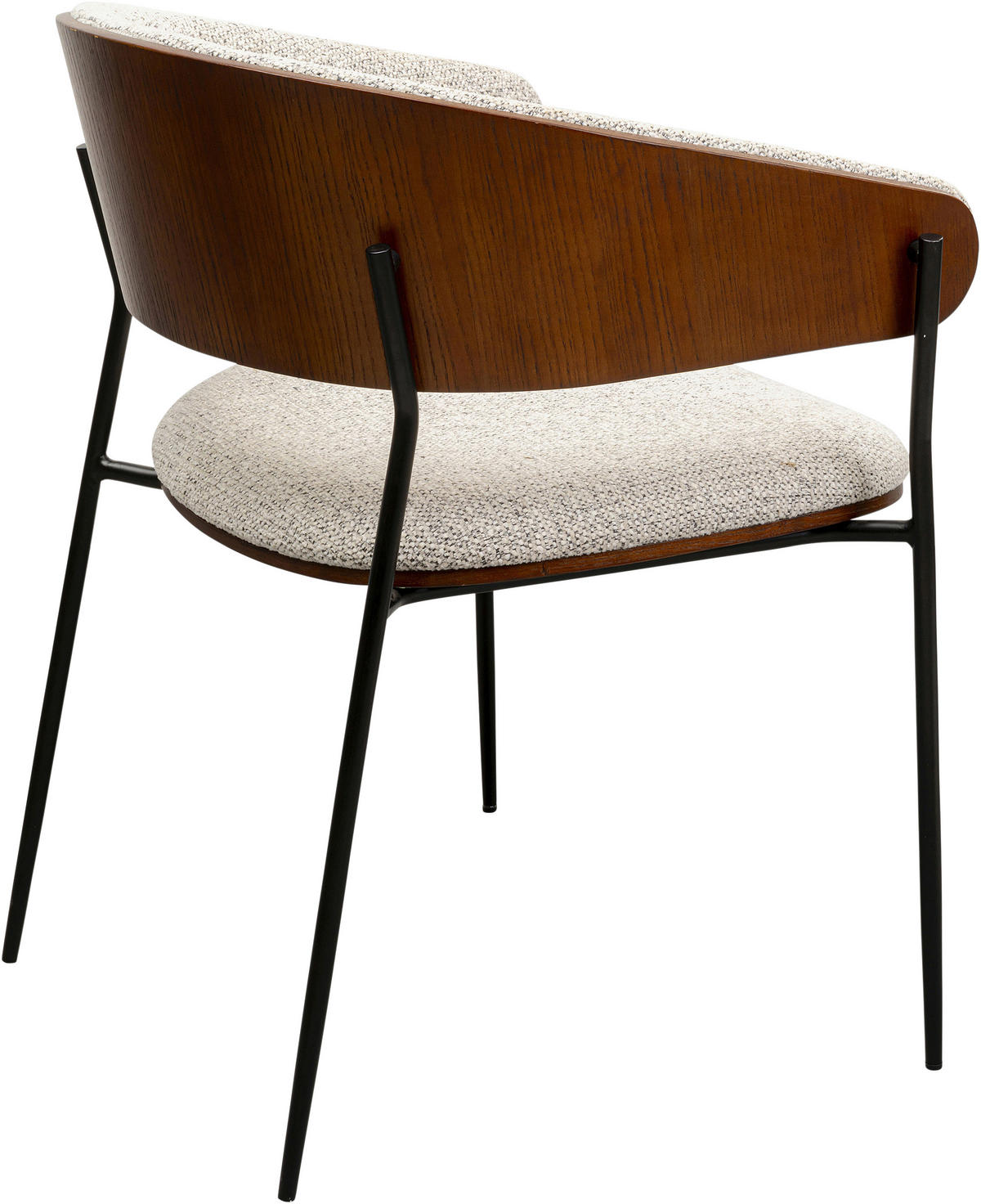 ARMLEHNSTUHL  inklusive Armlehnen Webstoff  Braun, Schwarz, Beige  - Beige/Schwarz, Design, Holz/Textil (62/76,5/56,5cm) - Kare-Design