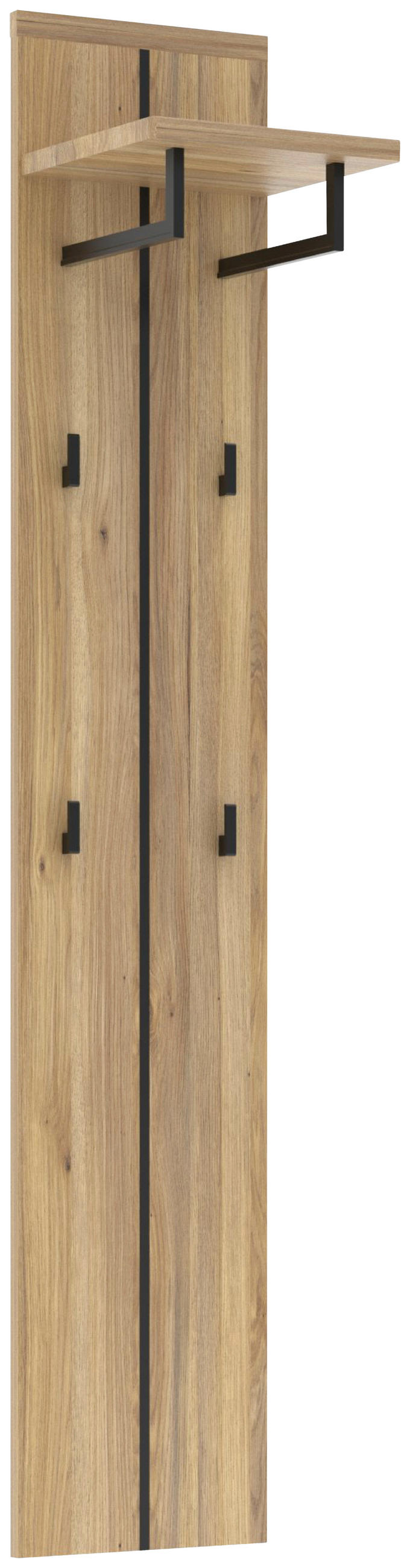 GARDEROBENPANEEL  in 30/160/30 cm  - Eichefarben, KONVENTIONELL, Holzwerkstoff/Metall (30/160/30cm) - Xora