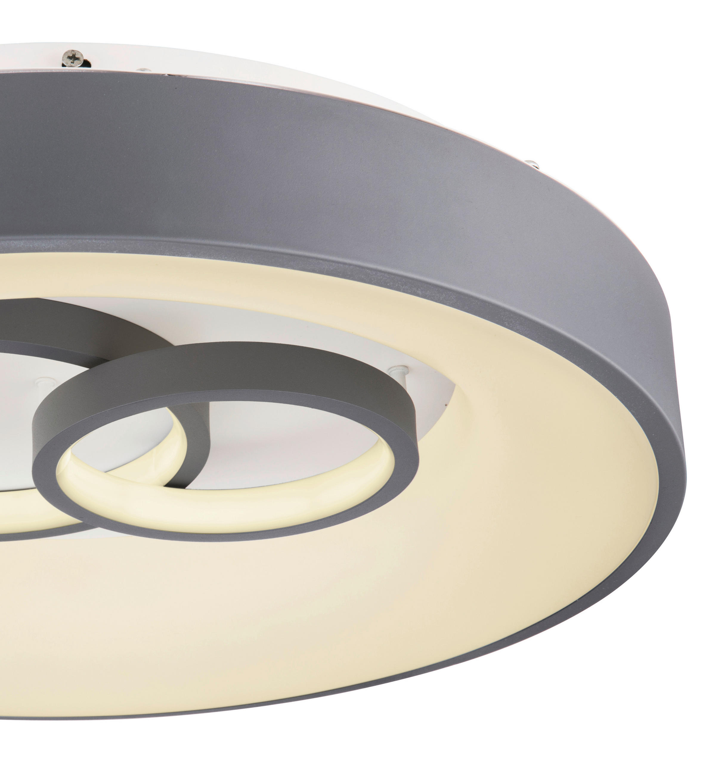 LED-DECKENLEUCHTE 50 W  48/10 cm    - Weiss/Grau, Basics, Kunststoff/Metall (48/10cm) - Globo