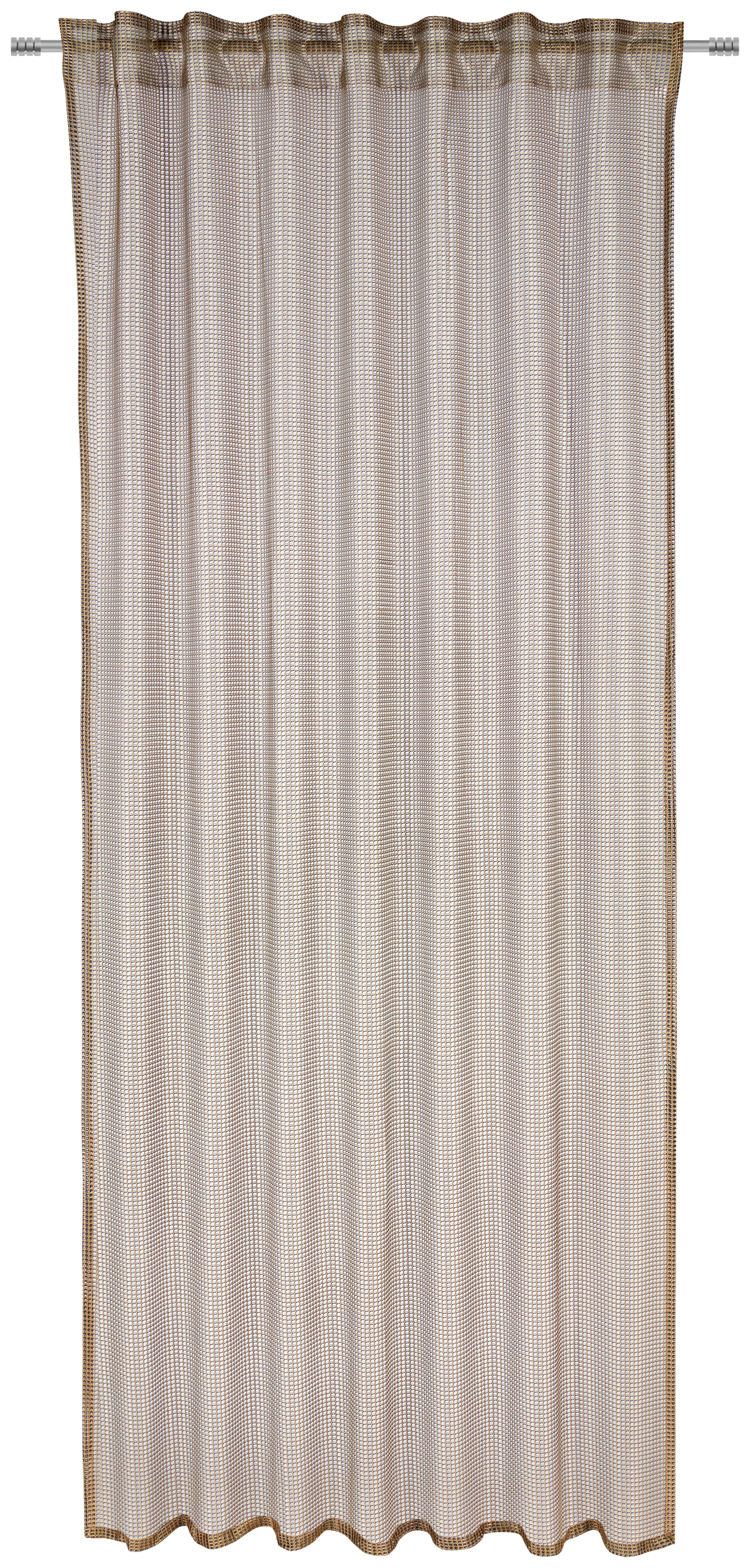 FERTIGVORHANG Lumos transparent 140/245 cm   - Goldfarben, Design, Textil (140/245cm) - Ambiente