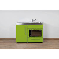 MINIKÜCHE  120/89/60 cm  in Grün  - Edelstahlfarben/Grün, Basics, Metall (120/89/60cm)