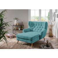 XXL-SESSEL Cord Türkis    - Türkis, Design, Holz/Textil (120/101/165cm) - Stylife