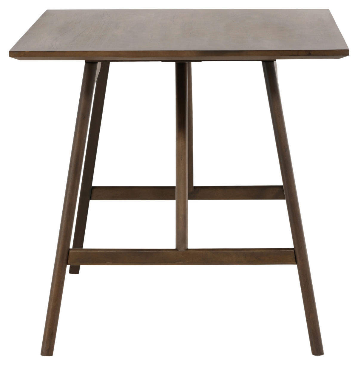 ESSTISCH Kautschukholz furniert, massiv rechteckig Dunkelbraun  - Dunkelbraun, Design, Holz/Holzwerkstoff (120/80/75cm) - Livetastic