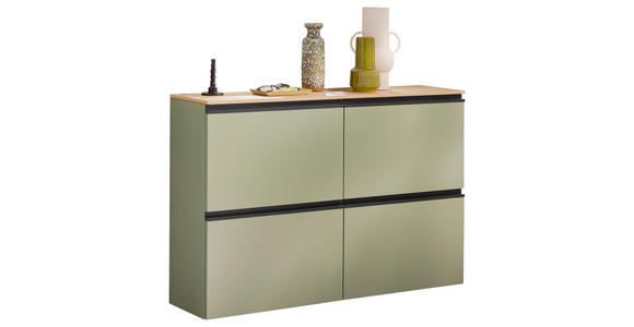 SCHUHKIPPER 120/82/30 cm - Eichefarben/Anthrazit, Design, Holz/Holzwerkstoff (120/82/30cm) - Moderano