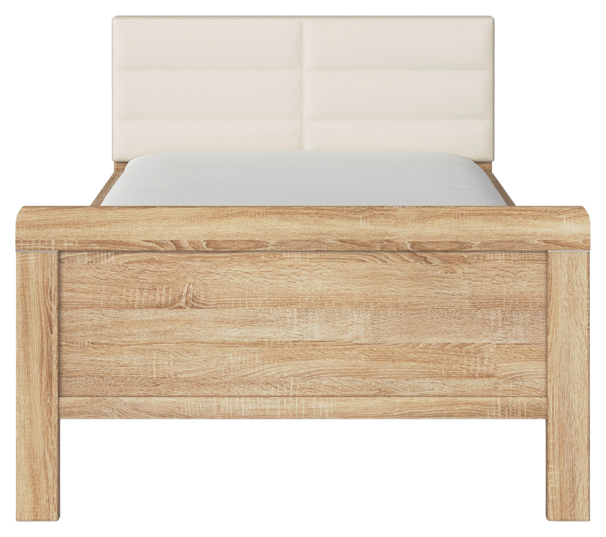 BETT 100/200 cm  in Champagner, Sonoma Eiche  - Champagner/Sonoma Eiche, Design, Textil (100/200cm) - Novel