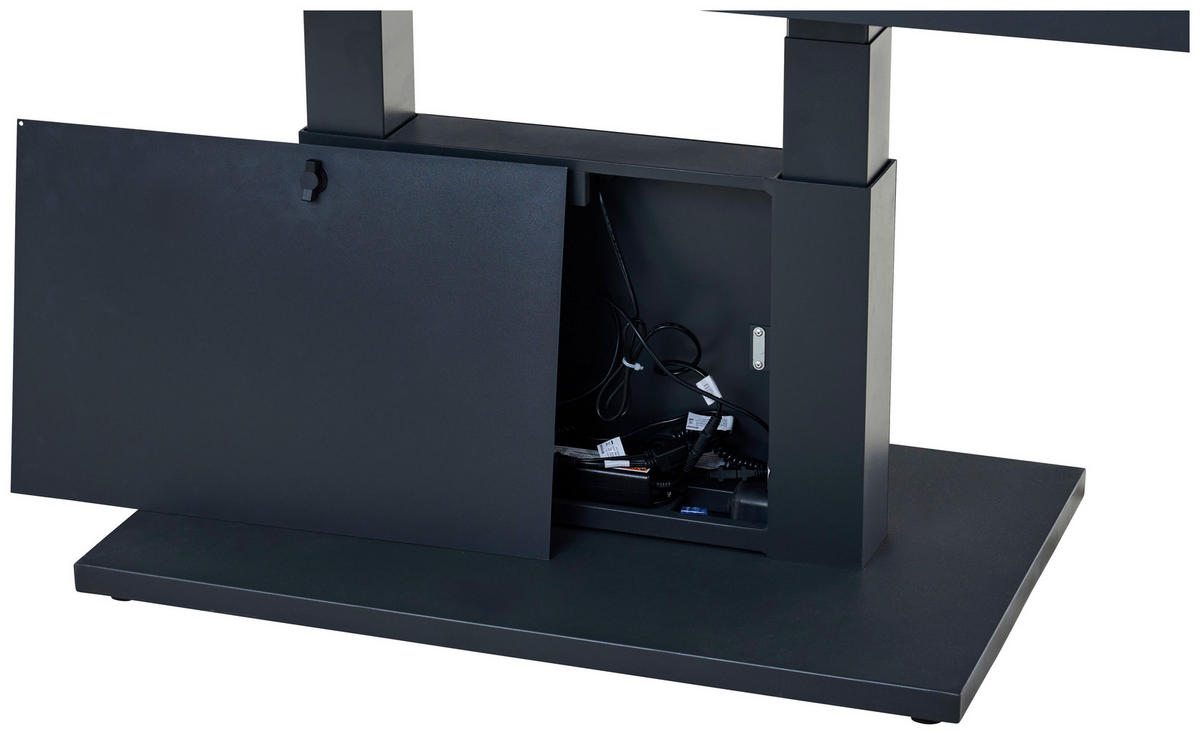 GARTENTISCH 180/100/52,5-77,5 cm Metall rechteckig  - Anthrazit, Basics, Metall (180/100/52,5-77,5cm) - Siena Garden