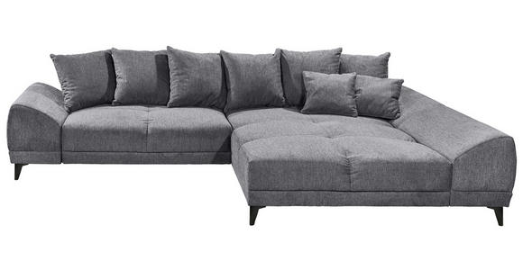 ECKSOFA Grau Webstoff  - Schwarz/Grau, KONVENTIONELL, Kunststoff/Textil (310/185cm) - Carryhome