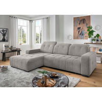 ECKSOFA Mikrofaser Grau  - Schwarz/Grau, Modern, Textil/Metall (185/292cm) - Livetastic