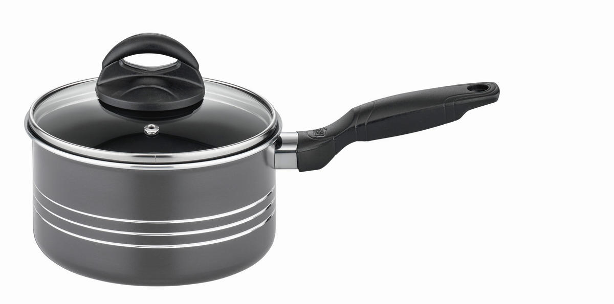 KOCHTOPFSET MILANO GREY 6-teilig  - Grau, Basics, Metall - GSW