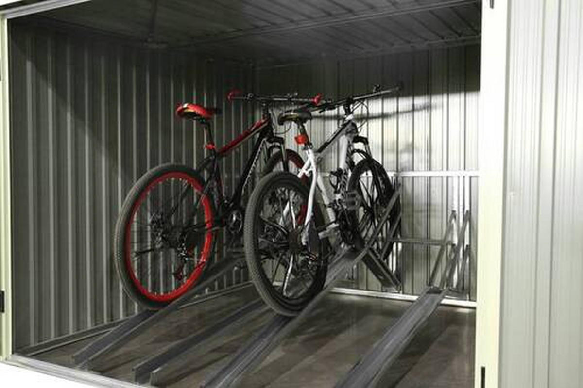 FAHRRADGARAGE 203/158/200 cm  - Anthrazit, Basics, Metall (203/158/200cm) - Ambia Garden